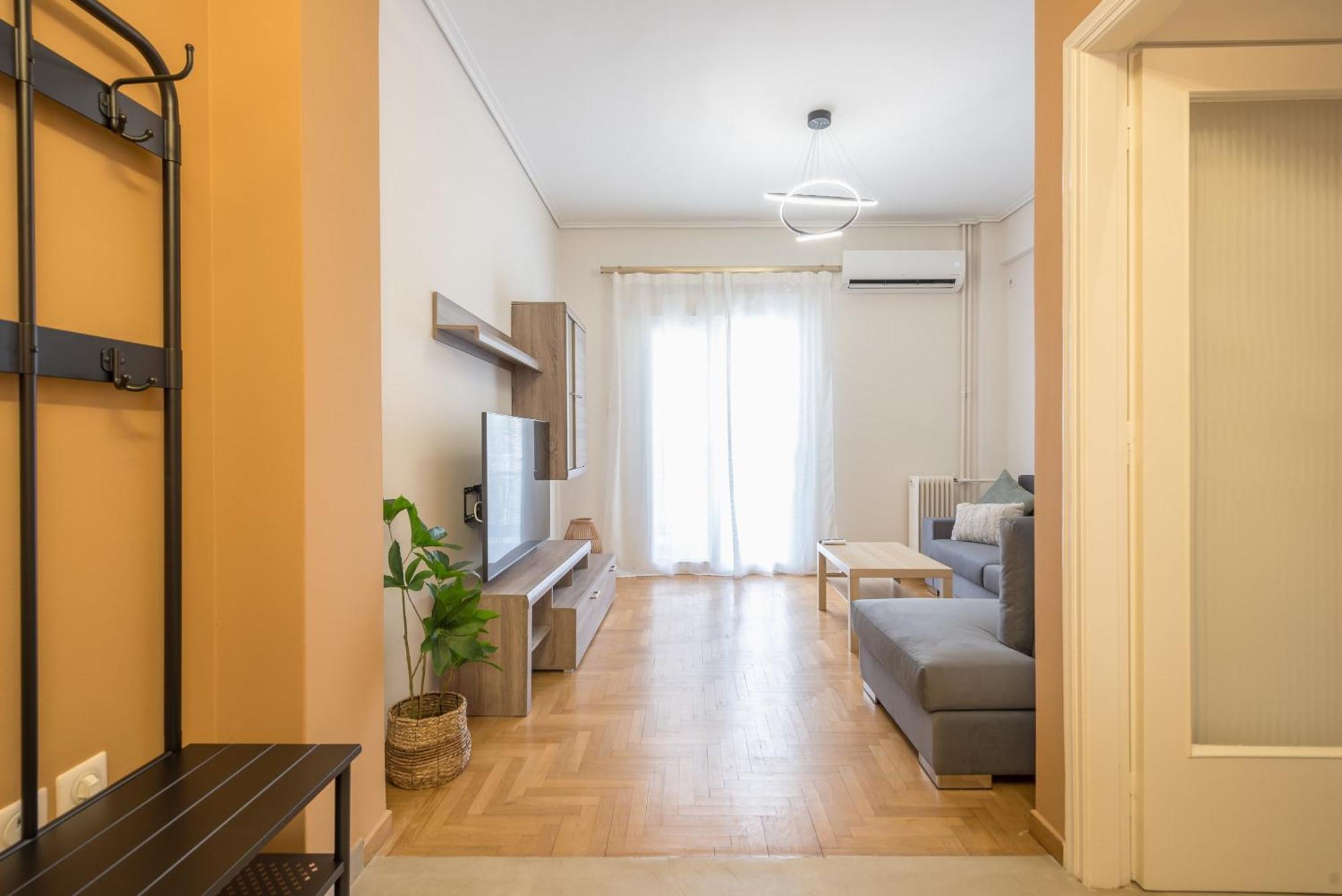 Stylish 2 Bd Urban Retreat Near Panormou Metro Apartment Athena Bagian luar foto